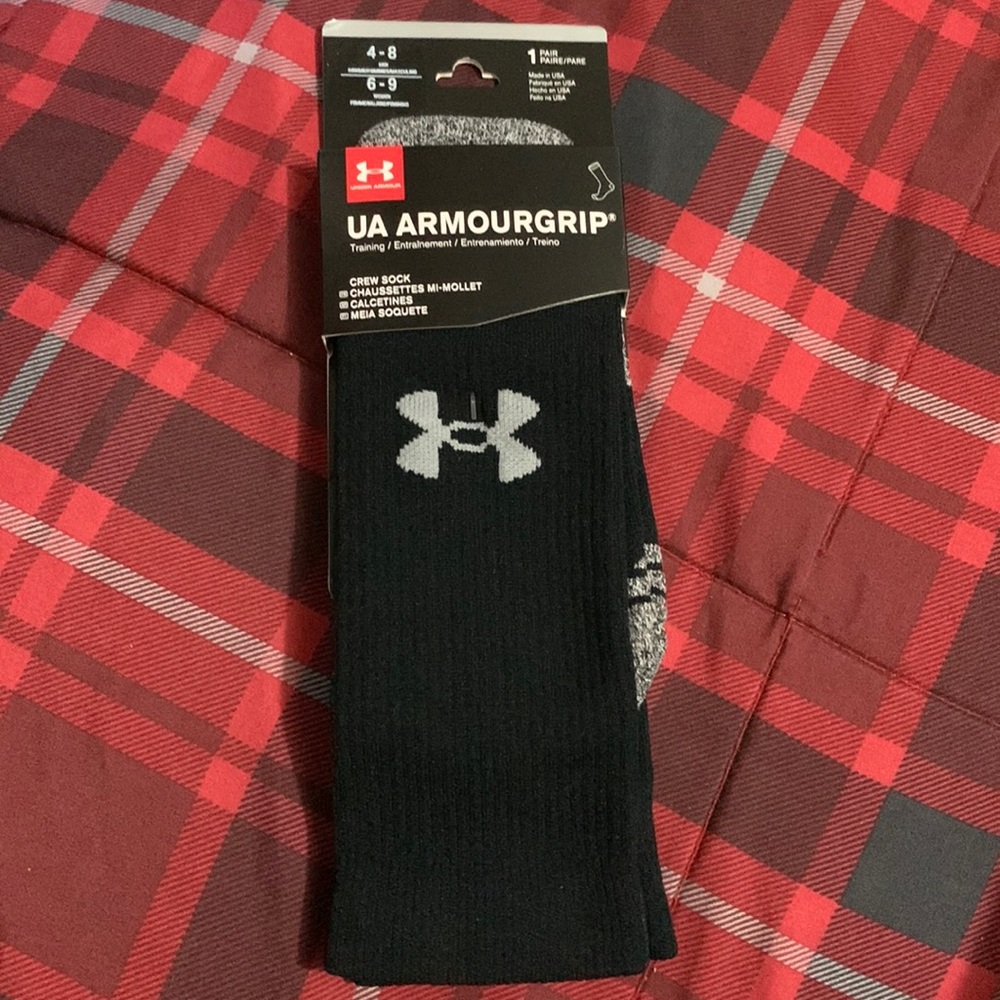 UNDER ARMOUR UA ARMOURGRIP CREW SOCKS MEN’S 4-8